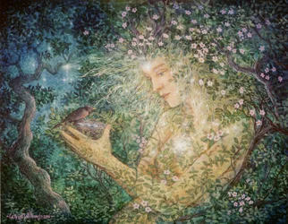 Espíritu de primavera, 2001 (acrílico sobre tabla)