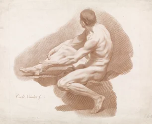 Desnudo masculino sentado
