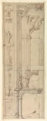 Diseños para chimeneas para el Hôtel de Pomponne, Place des Victoires, París