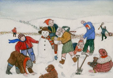 Jugando en la nieve
