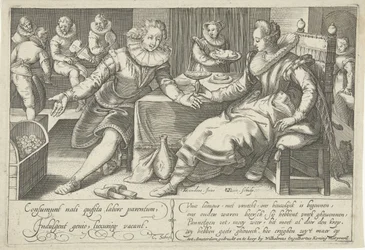 Despilfarro en el matrimonio Pareja elegante en la mesa de una habitación