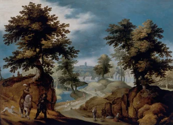 Paisaje con figuras