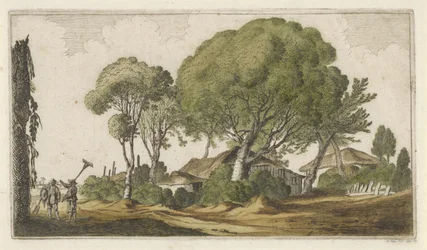 Caseríos entre árboles
Doce paisajes (título de la serie)