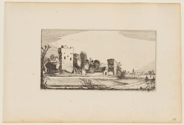 Campos antes que ruinas transformados en granjas, de Doce paisajes con figuras