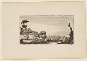 Panorama de colinas, de Doce paisajes con figuras
