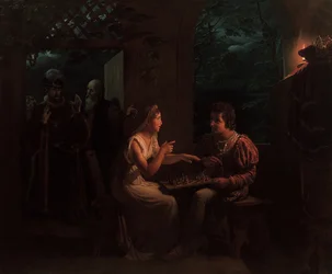 Ferdinand y Miranda jugando al ajedrez