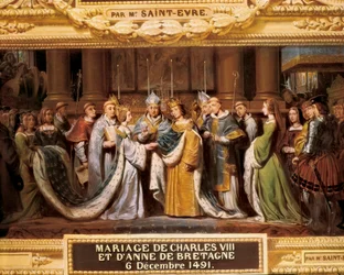 El matrimonio del rey Carlos VIII de Francia con Ana de Bretaña el 06/12/1491