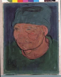 Pescador con gorra verde