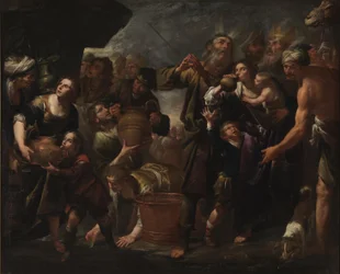 Moisés saca agua de la roca
