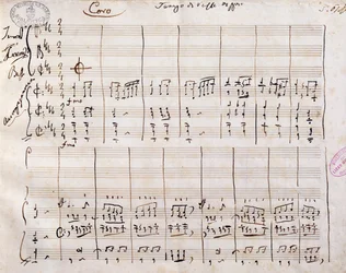 Partitura manuscrita de Gioacchino Rossini (1792-1868)