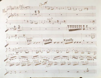 Página de la partitura de violín para sinfonía en La Cenicienta, o la Bondad Triunfante de Gioacchino Rossini