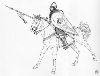 Edad Media: Caballero normando del siglo XI.