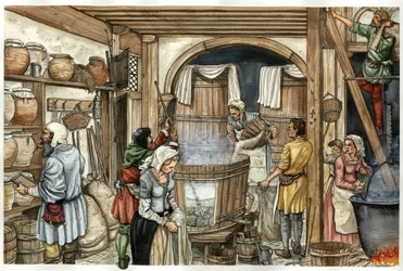 Edad Media: fábrica de cerveza (cervecería)