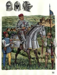 Edad Media: retrato del condottiero de Italia central en el siglo XV.