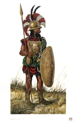 Antigüedad romana: soldado del ejército romano del siglo VIII a.C.