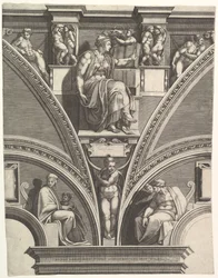 La Sibila Eritrea, de la serie de Profetas y Sibilas en la Capilla Sixtina, 1570-75