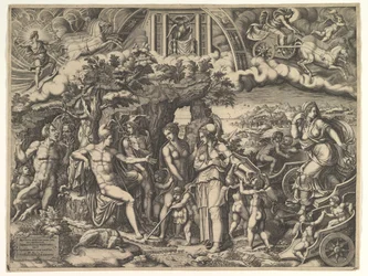 El juicio de Paris, 1555