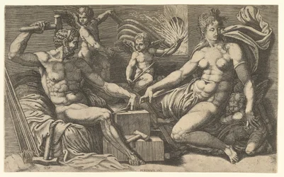 Venus y Vulcano en la fragua, ca. 1555