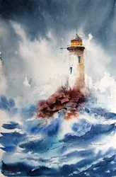 Un faro en mares agitados