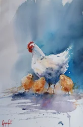 Planta «Gallina blanca y pollitos»