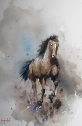 Galope de caballos salvajes