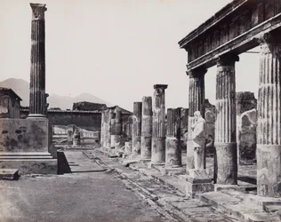 Columnata oriental del Templo de Venus Pompeyana en Pompeya