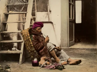 Ventas de rábanos en Nápoles