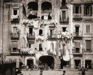 Escena callejera, Nápoles, Italia
