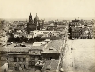 Vista de Palermo desde Porta Nuova, Sicilia, Italia, fotografía de Giorgio Sommer