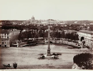 Vista de la Piazza del Popolo desde el Pincio, Roma