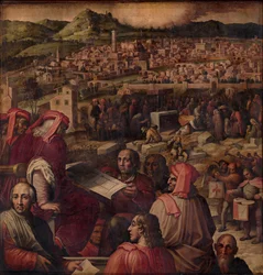 Arnolfo di Cambio muestra el plan para ampliar Florencia, 1563-1565