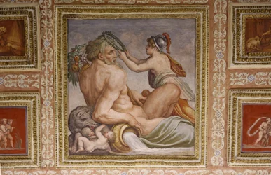 (detalle) Ceres amamantando a Triptolemo, techo de Altoviti