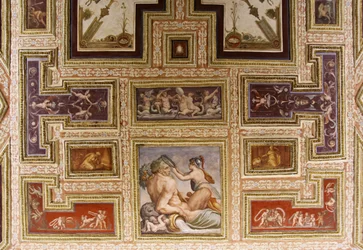 (detalle) Ceres amamantando a Triptolemo, techo de Altoviti