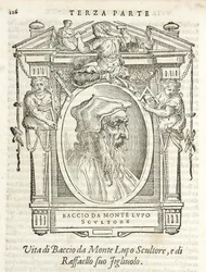 Milán, Biblioteca Braidense, Vite de piv excellent, Giorgio Vasari 1568, Baccio da Montelupo
