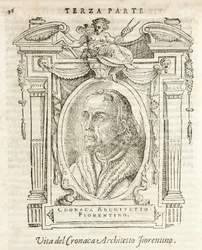 Milán, Biblioteca Braidense, Vite de piv excellent, Giorgio Vasari 1568, Simone llamado el Cronista Arquitecto Florentino