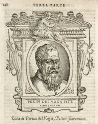 Milán, Biblioteca Braidense, Vite de piv excellent, Giorgio Vasari 1568, Perin del Vaga