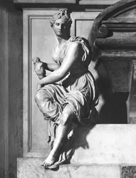 Monumento a Miguel Ángel Buonarroti (1475-1564), detalle de la personificación de la Escultura