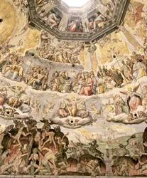 El Juicio Final, detalle de la cúpula del Duomo, 1572-79