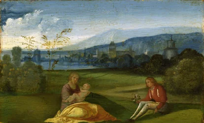 Paisaje pastoral idílico, finales del siglo XV