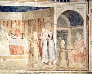 El banquete de Herodes, detalle de Salomé, de la capilla Peruzzi (detalle)