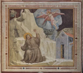 Transepto, parte externa de la Capilla Bardi: San Francisco y los estigmas