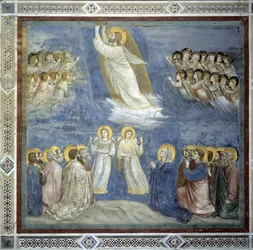 La Ascensión de Cristo. Fresco de Giotto di Bondone (1267-1337)