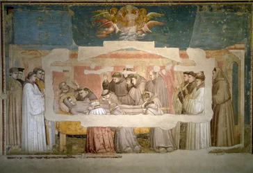 El funeral de San Francisco de Asís. Verificación de estigmas