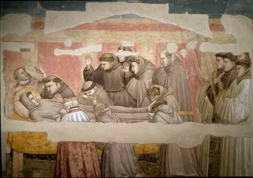 El funeral de San Francisco de Asís (detalle)