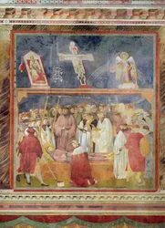 San Jerónimo comprobando los estigmas en el cuerpo de San Francisco, 1296-97