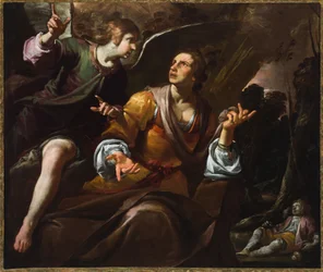 Agar y el ángel, c.1640 (óleo sobre lienzo)