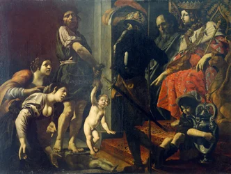 Juicio de Salomón de Giovanni Battista Caracciolo (1578-1635), óleo sobre lienzo