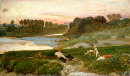 Atardecer en la granja