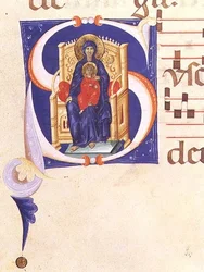 Ms 562 f.16r Inicial historiada 