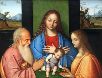 Virgen con el Niño















 con San José y Lucía